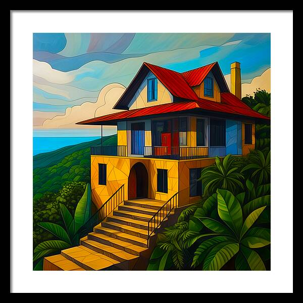 Tropic Serenity: A Hillside Perspective (18 Pieces of Art)